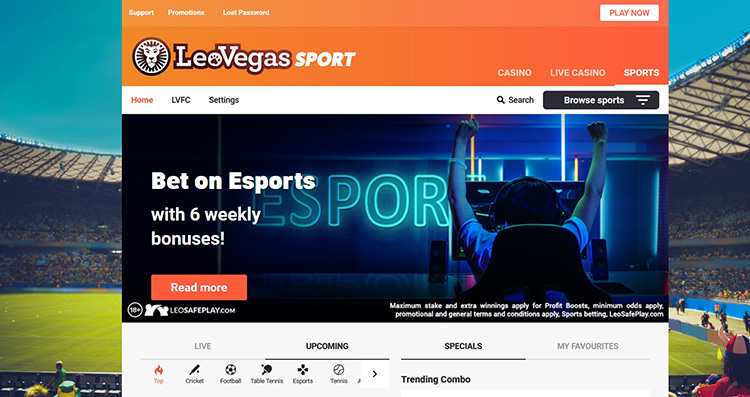 One of the best betting sites in in India is LeoVegas.