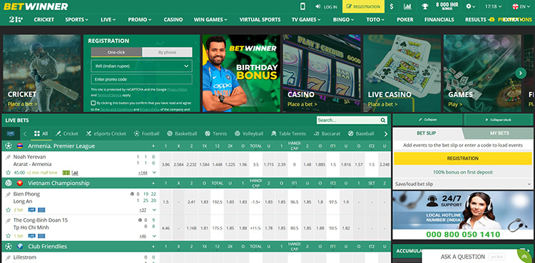 betwinner offers a variety of sports betting.